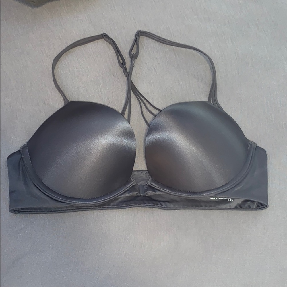 Satin front clasp bombshell bra